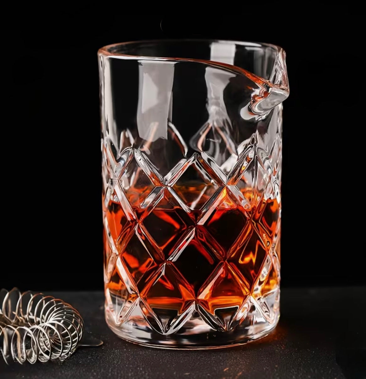Diamond Cut Cocktail Mixing Glass