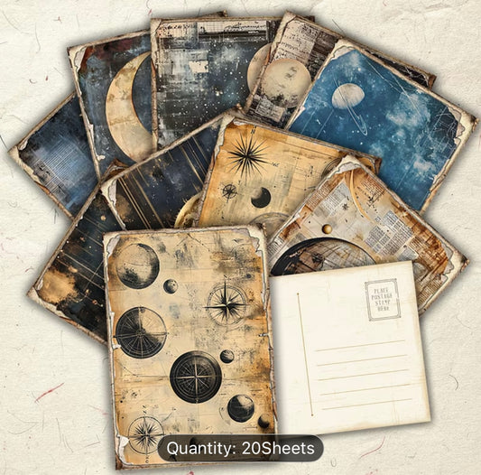 Vintage Postcards Featuring a Cosmic Theme