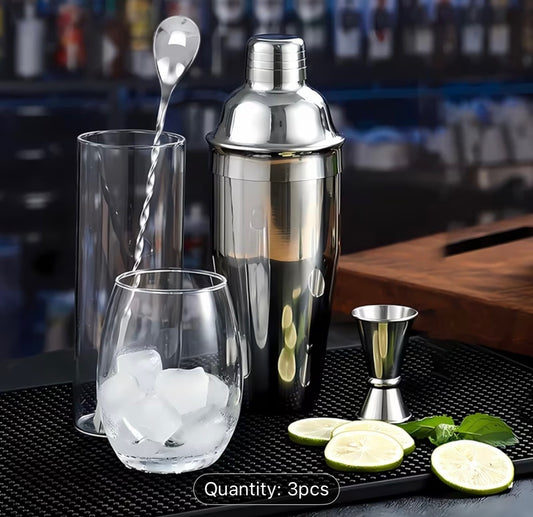 3pcs Stainless Steel Cocktail Shaker Set