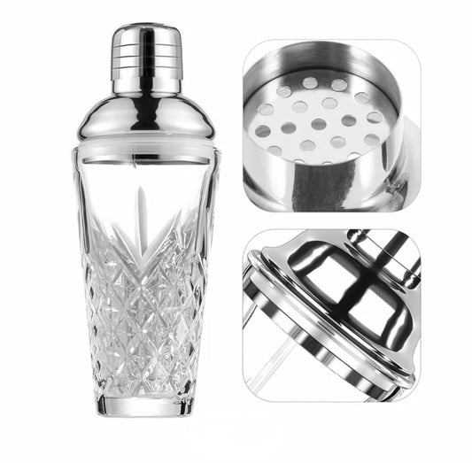 Elegant Glass Cocktail Shaker